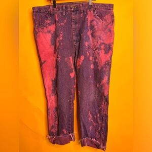 Acid Washed & Purple Dyed Denim